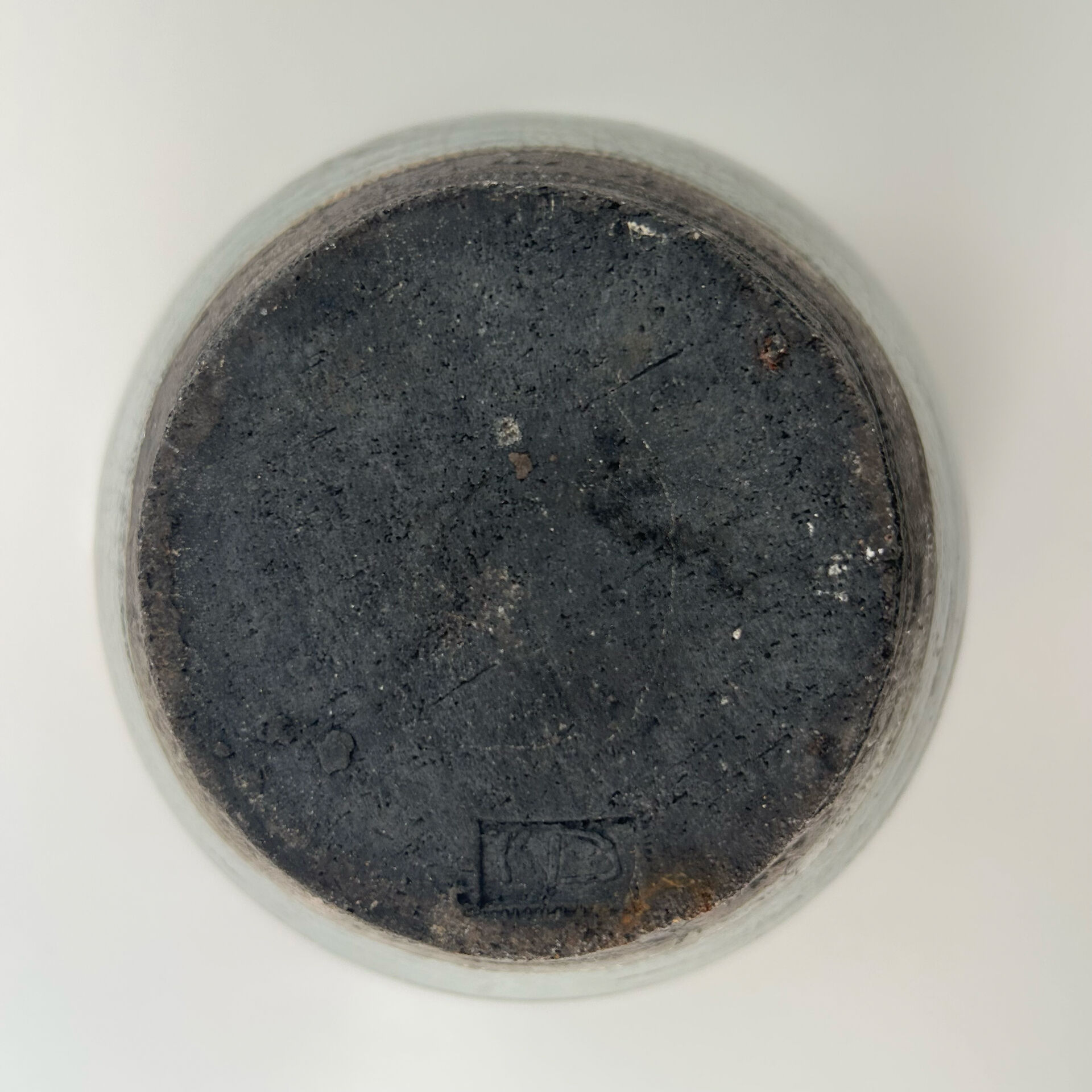 Celadon raku bowl