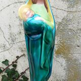 Vierge a l'enfant faience de desvres fourmaintraux - art deco