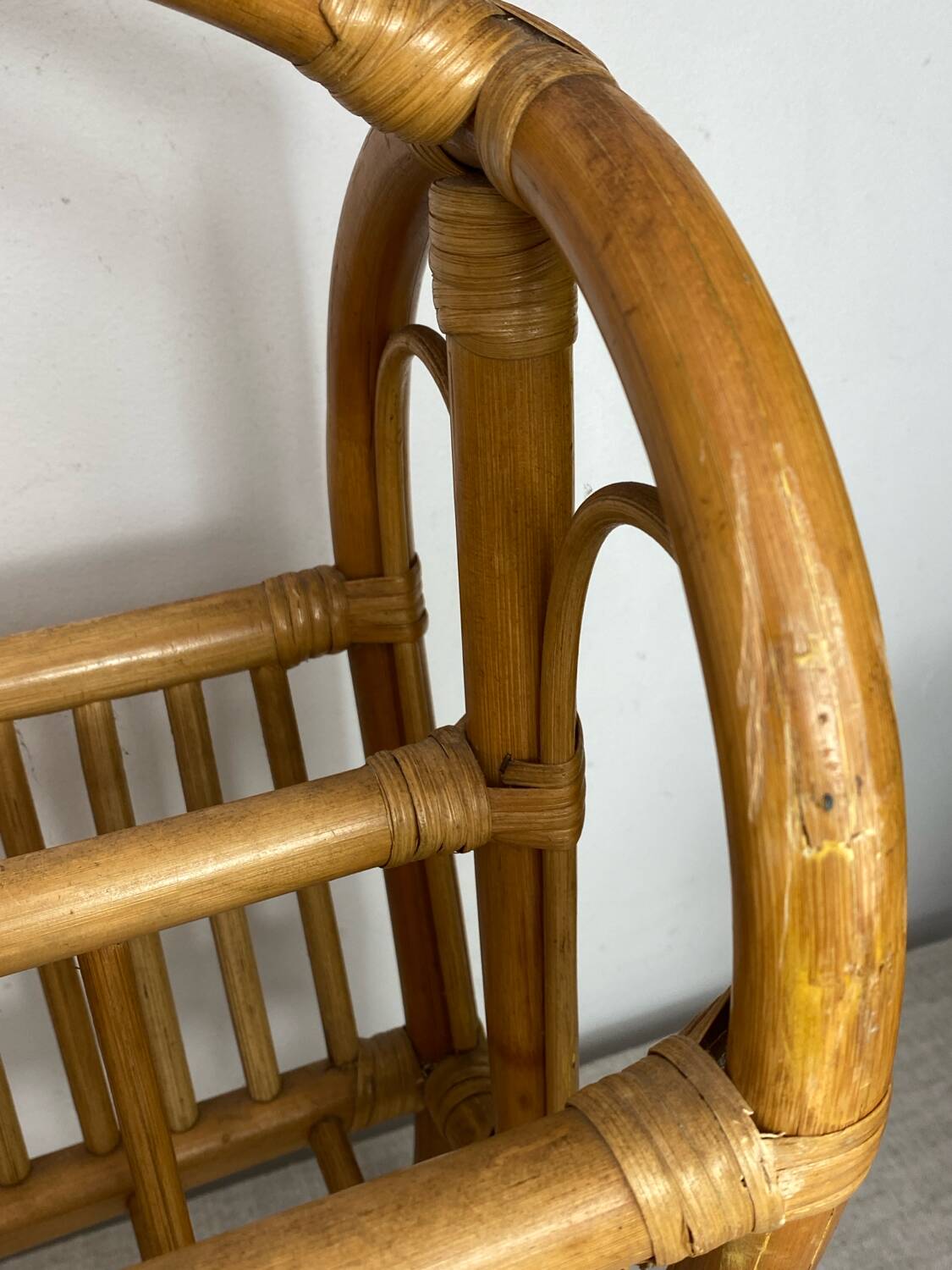 Rattan magazine rack