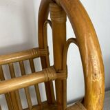 Rattan magazine rack