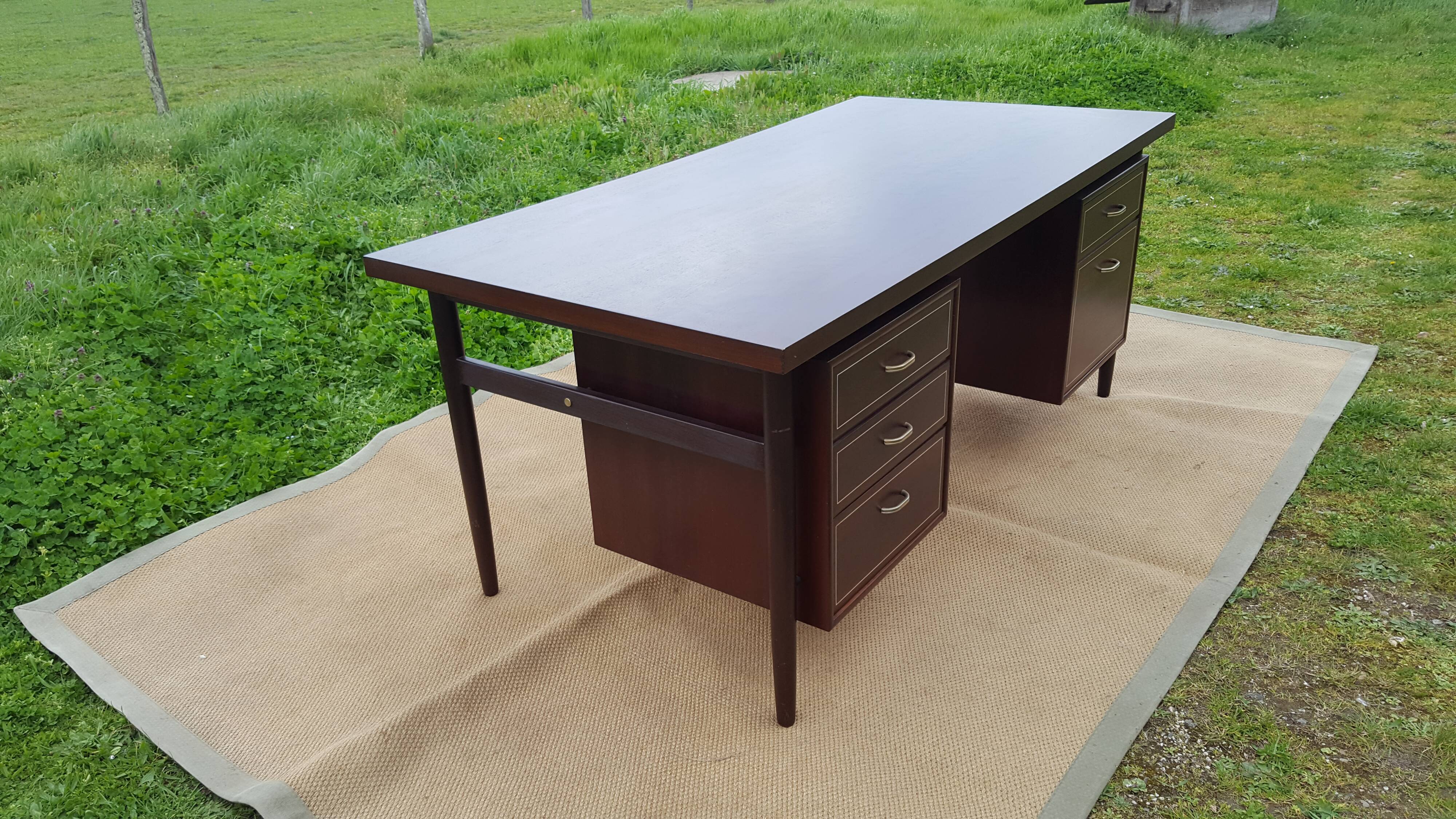 Bureau hollandais en acajou vintage