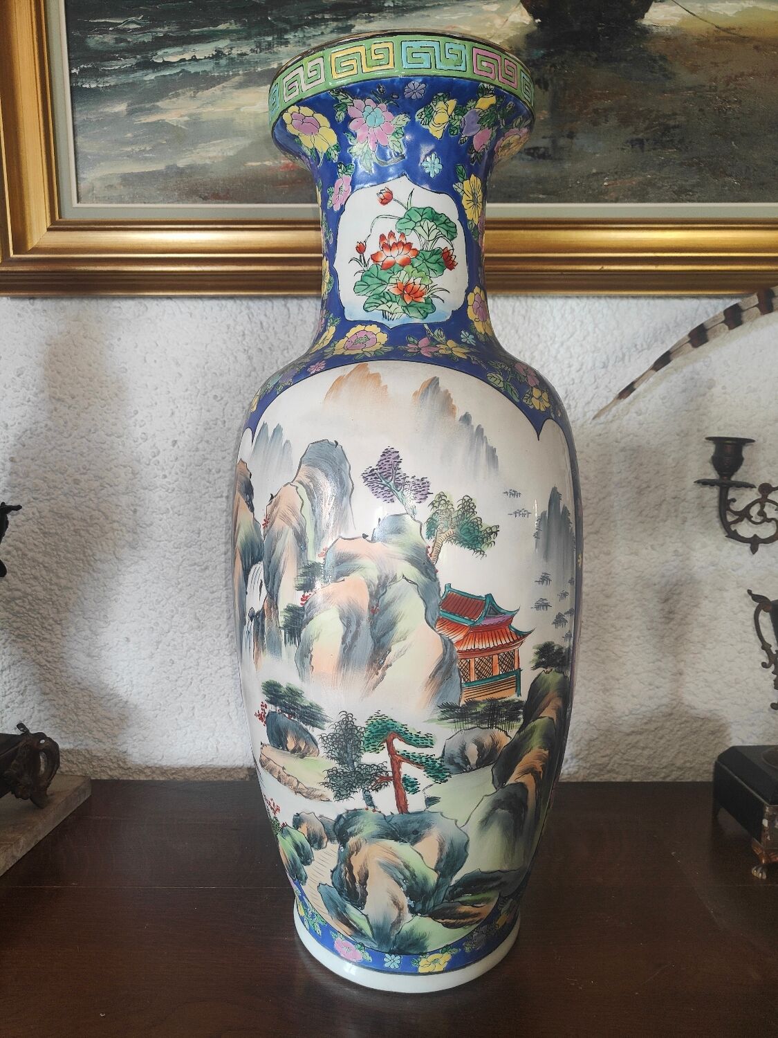 Chinese vase early twentieth century enamelled