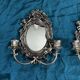 Rare pair of mirror sconces with putti. Napoleon III / Art Nouveau ~