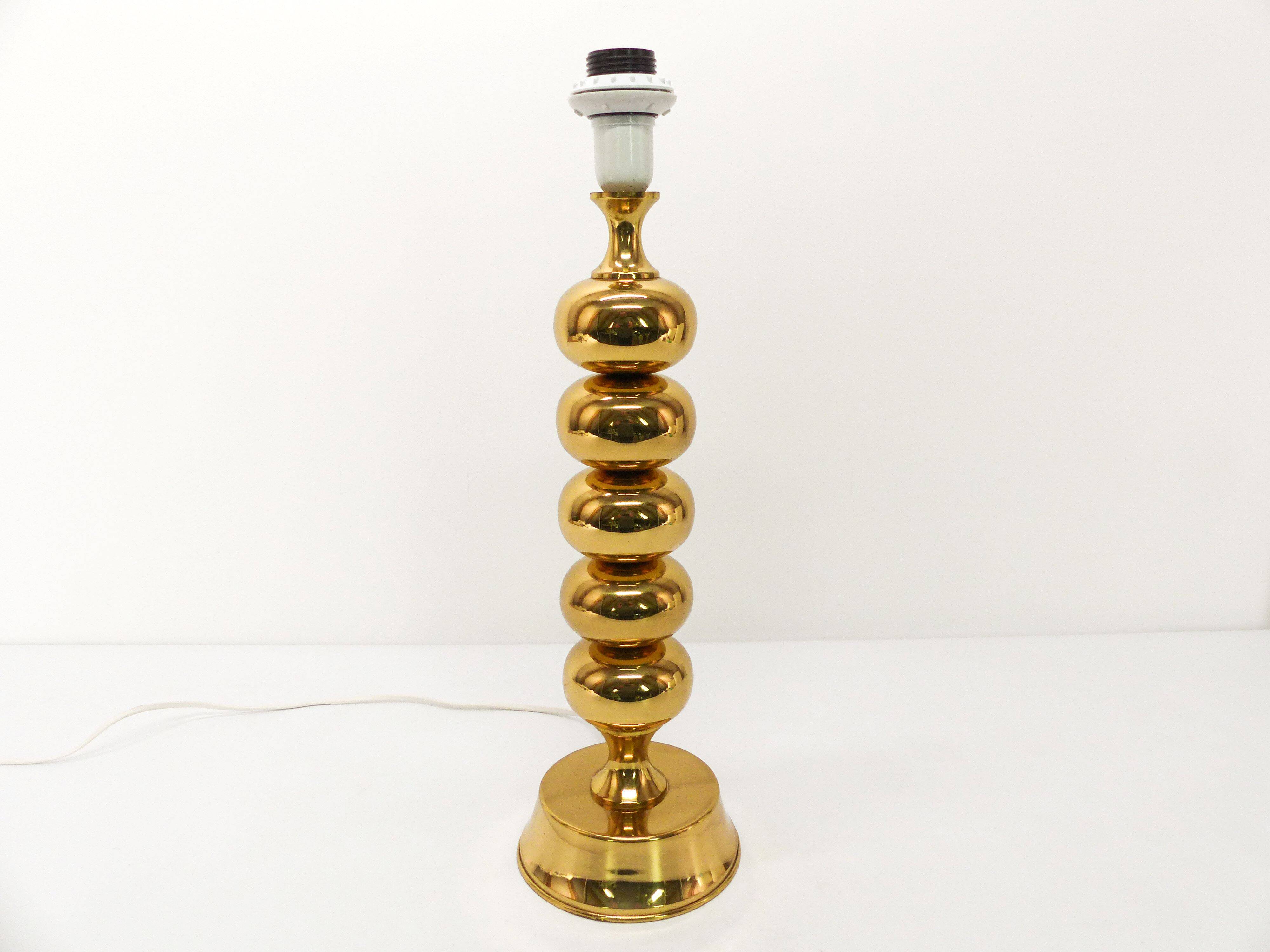 ENCO 1960 Scandinavian gilded brass ball lamp base
