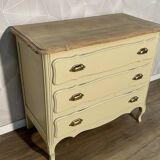 Commode ancienne relooké beige crème
