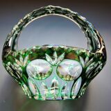 Baccarat cut crystal basket