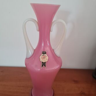 Vasse en opaline rose