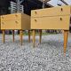 Pair of Scandinavian oak bedside tables from the 1960s.