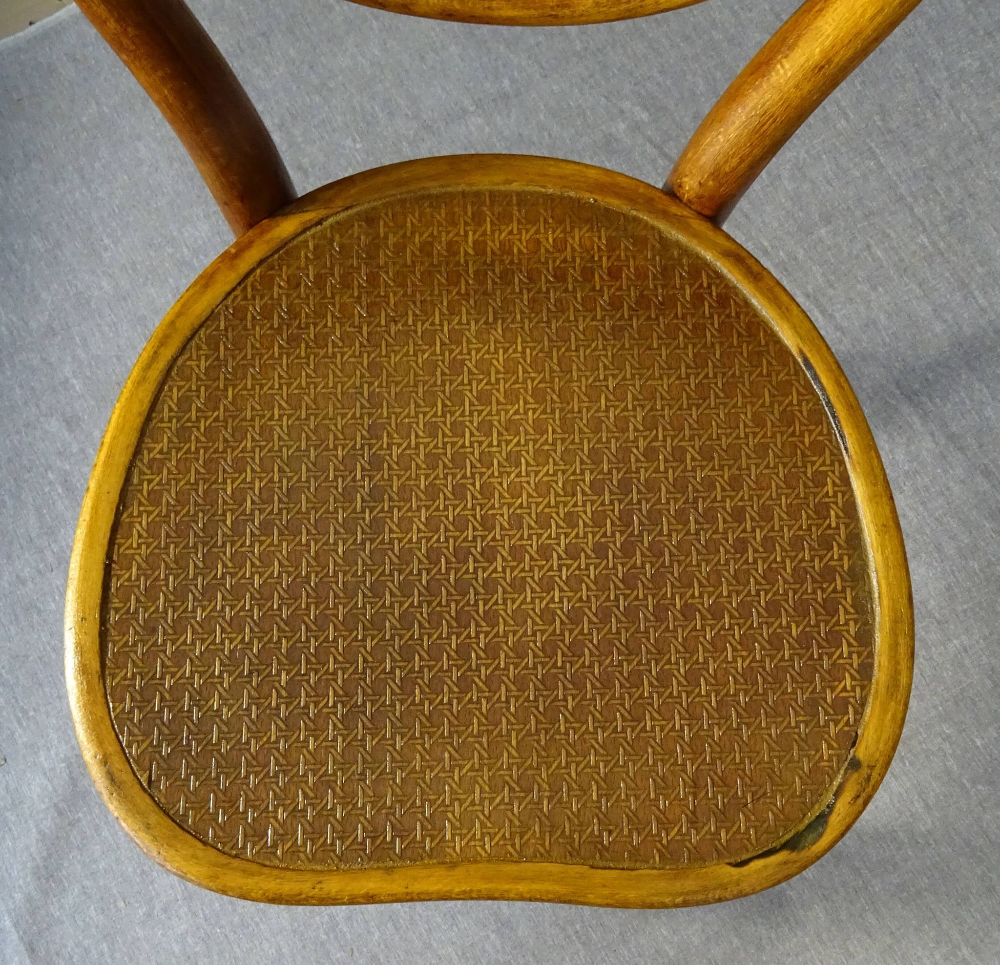 Set of 4 bistro chairs 1910/1930 curved wood, thonet, fischel etc