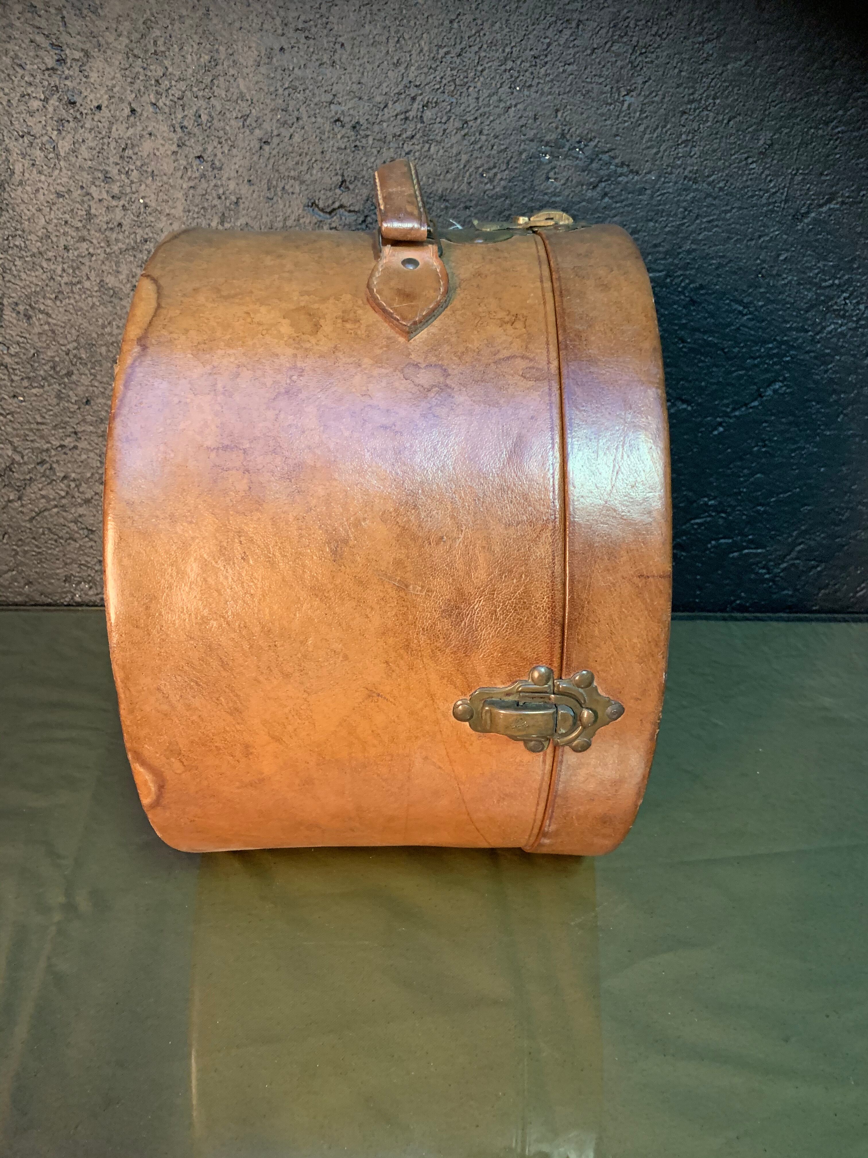 Old leather hat box