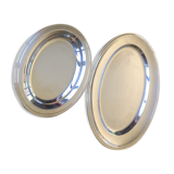 2 Christofle silver metal dishes