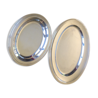 2 Christofle silver metal dishes