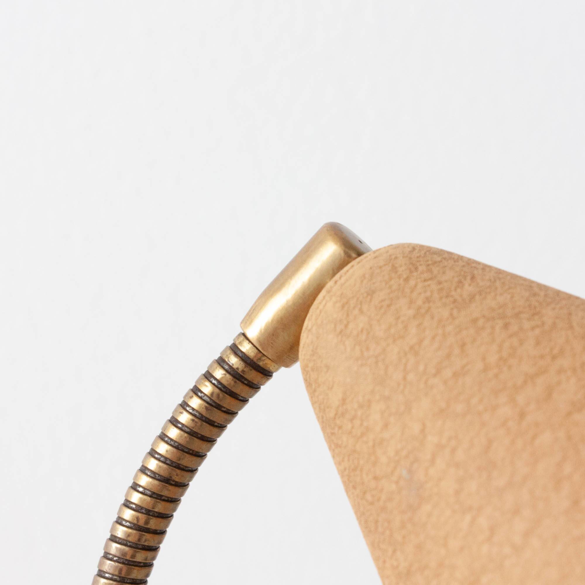 Vintage beige table lamp with gooseneck, Germany 1950s