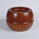 Solid teak bowl with lid. Denmark 1960s (2)