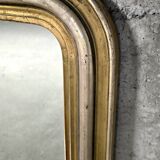 Miroir - trumeau doré et argenté Louis Philippe
