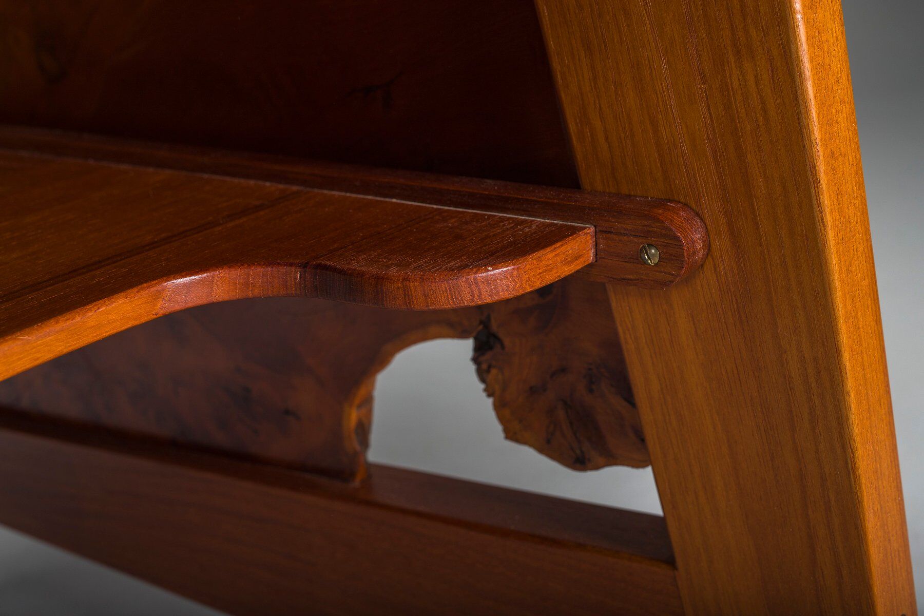 Bureau en teck moderne du milieu du siècle, années 1980