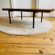 Table basse pin et métal vintage