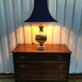 Lampe en laiton avec abat-jour pagode sur mesure