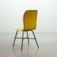 Élégante chaise d'appoint jaune italienne du milieu du siècle