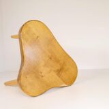 Modern Swedish Scandinavian stool in lacquered birch, 1970s.