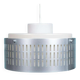Minimalist 1970s aluminium suspension, mid-century light fixture.