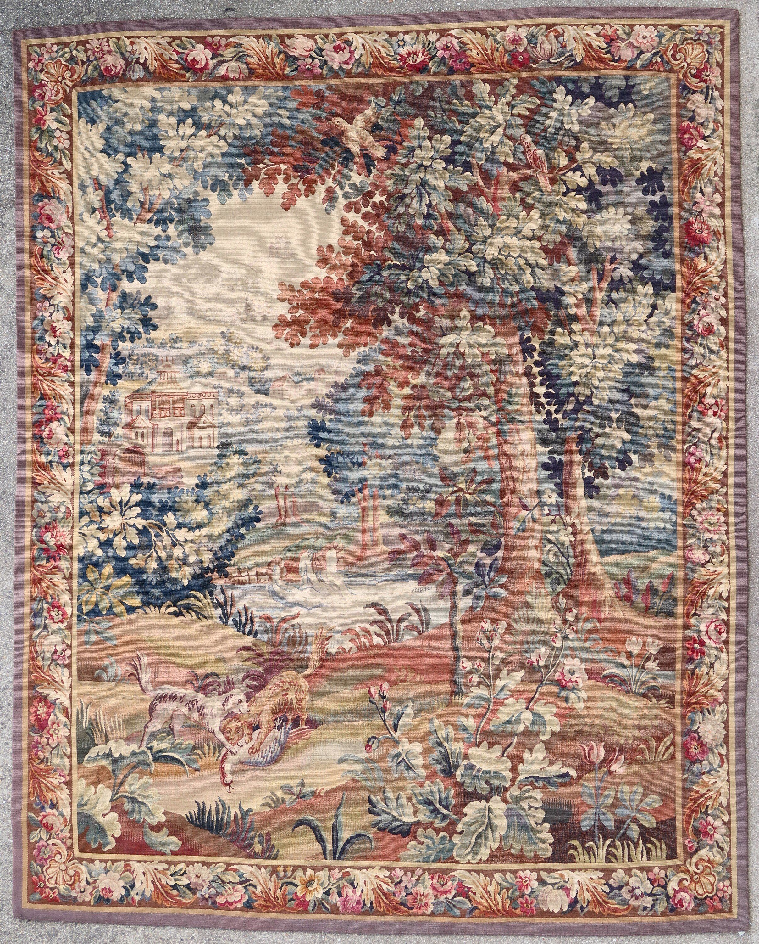 French tapestry Aubusson 19th century