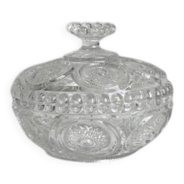 Corbeille à fruits, bonbonnière ancienne en verre