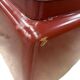 Bureau vintage en métal bordeaux Ahrend / Bureau Oda Prominent