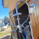 Chrome Metal Wall Coat Rack with Turnstile