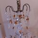 Chandelier to, colored crystal tassels