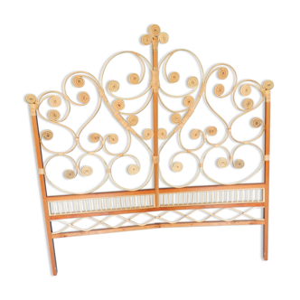 Peacock rattan headboard