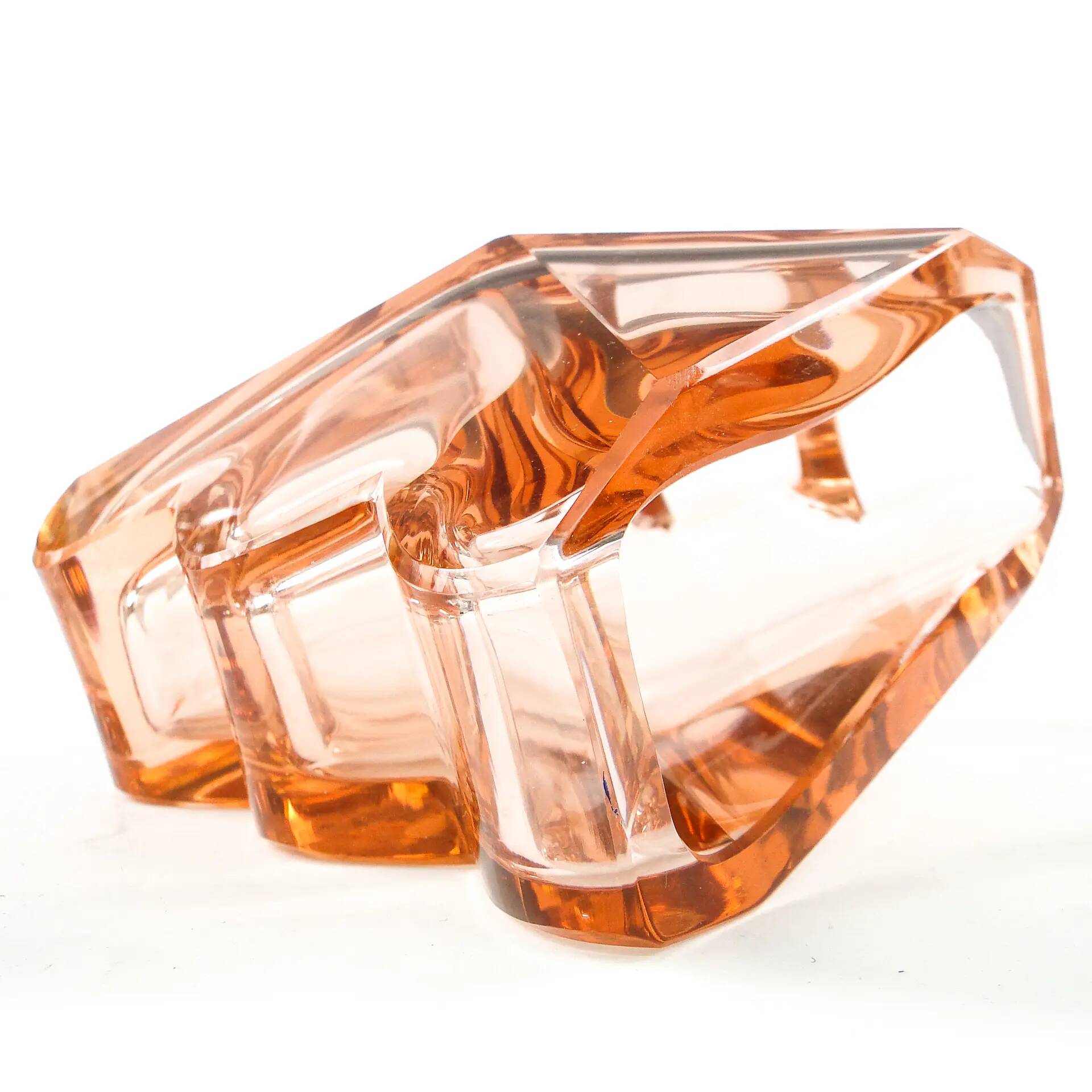 Art Deco vase, crystal, Moser, Czechoslovakia, 1930s