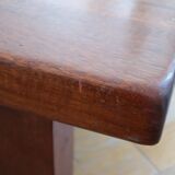 Brutalist coffee table in solid oak