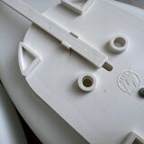 Wonderful pair of Mid Century white glass wall lamps from Italy