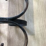 Double wrought iron wall hook
