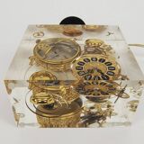 Resin lamp with inclusions by Pierre Giraudon
