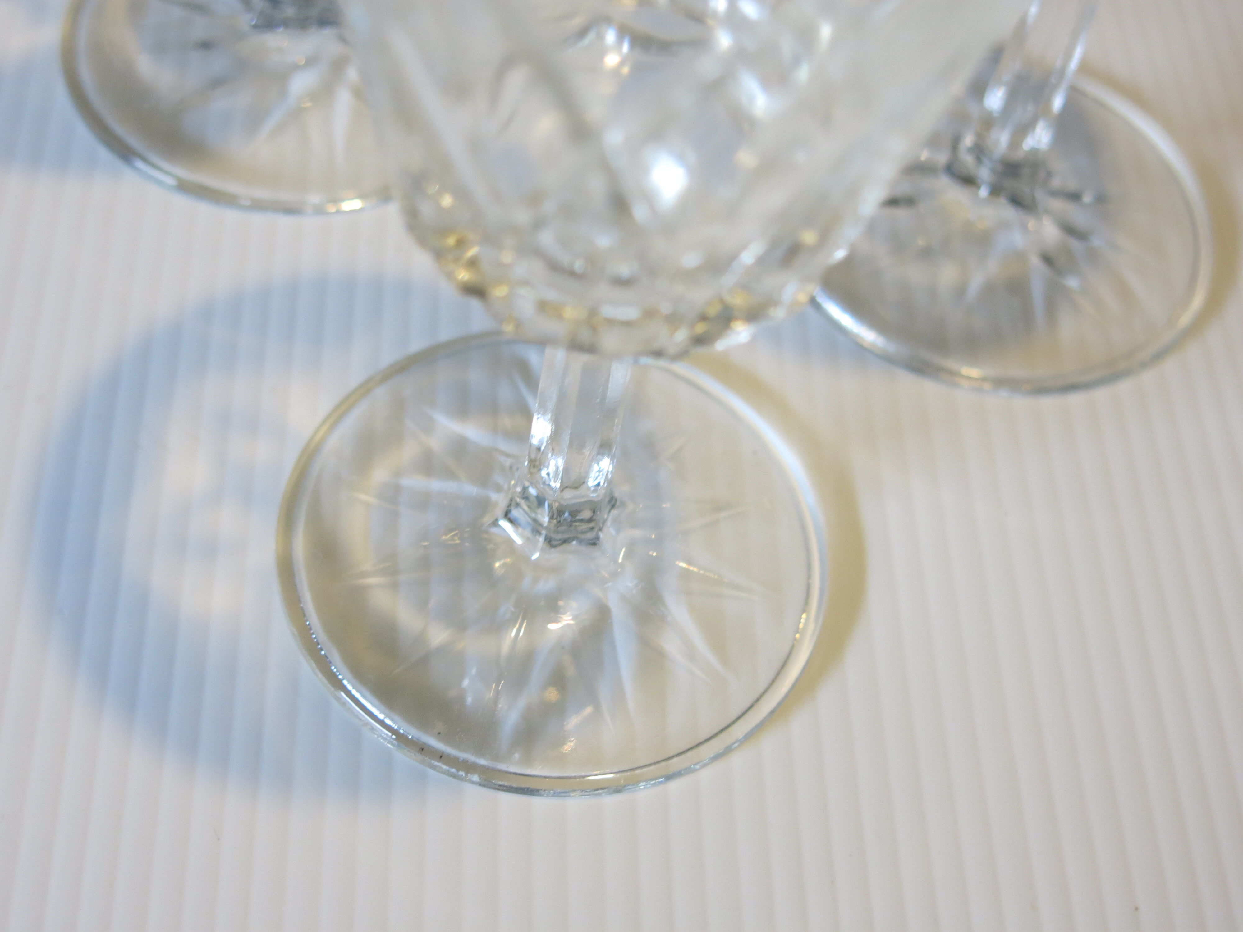 8 glasses with semi-crystal stems