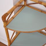 Corner Wicker shelf