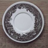 Set of 4 Saucers Quality Retired Villeroy & Boch Black/White Anjou Design 4655