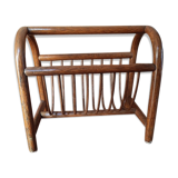Vintage rattan magazine holder, 60s/70s