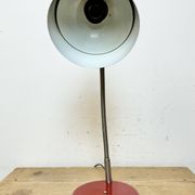 Lampe de Table Industrielle Rouge à Col de Cygne, 1960s