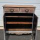 Antique chest of drawers with a cerused and patinated finish.
