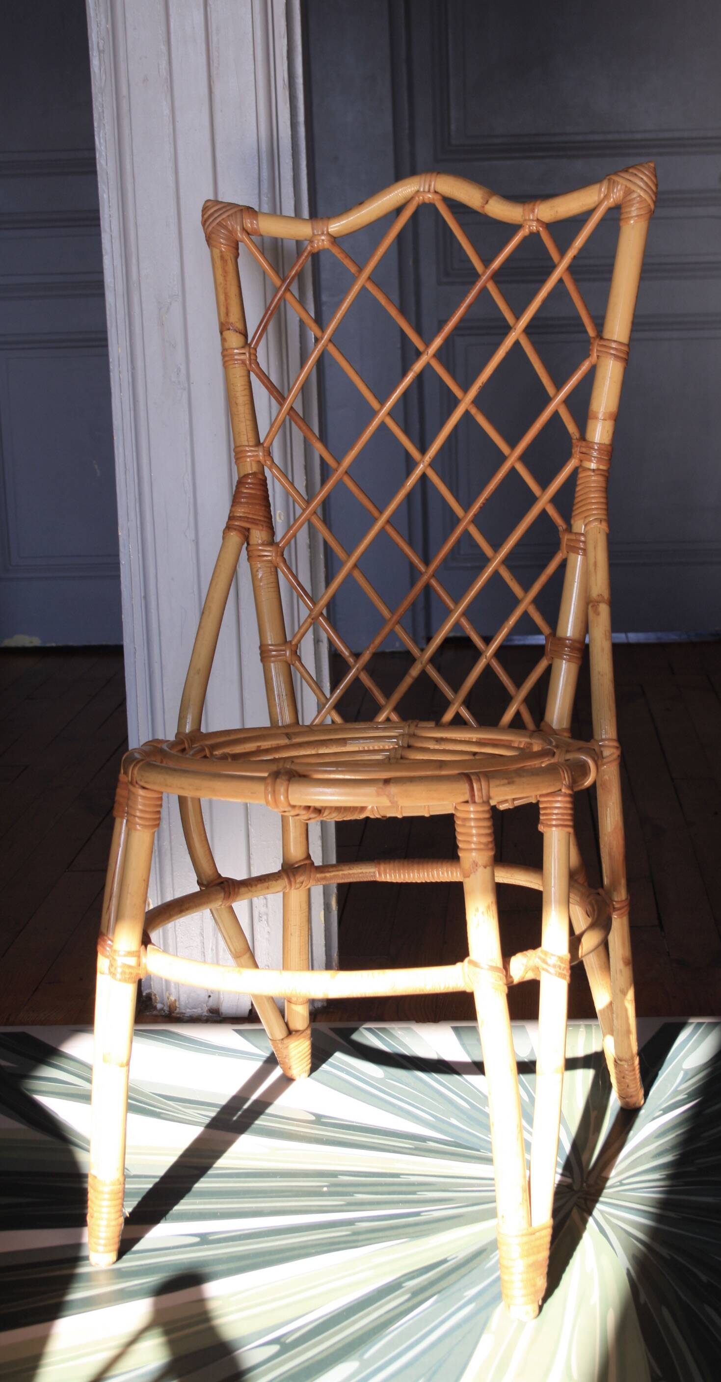 Louis Sognot rattan chair