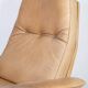 Armchair and stool in 1960s Danish leather and rosewood