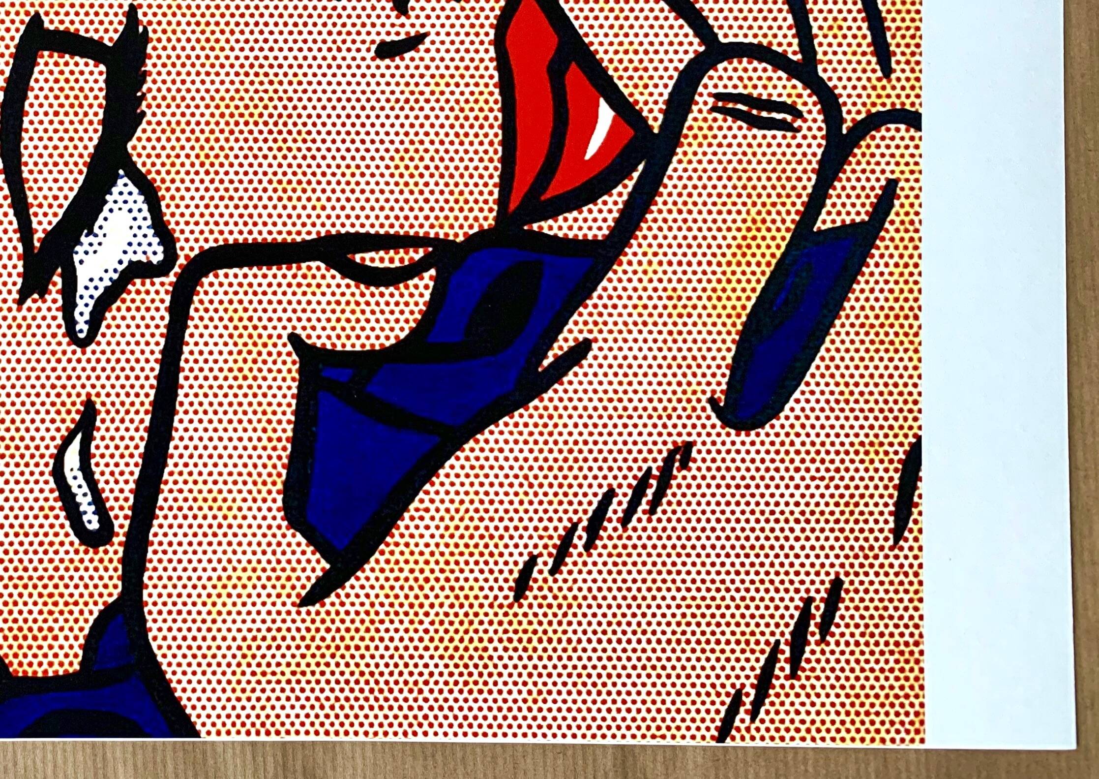 Original pop-art poster, reissue by Roy Lichtenstein "kiss v 1964"