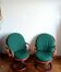 Pair of swivel armchairs in rattan from the 1970s
