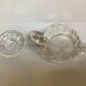 Ancien sucrier verre moulé à facettes