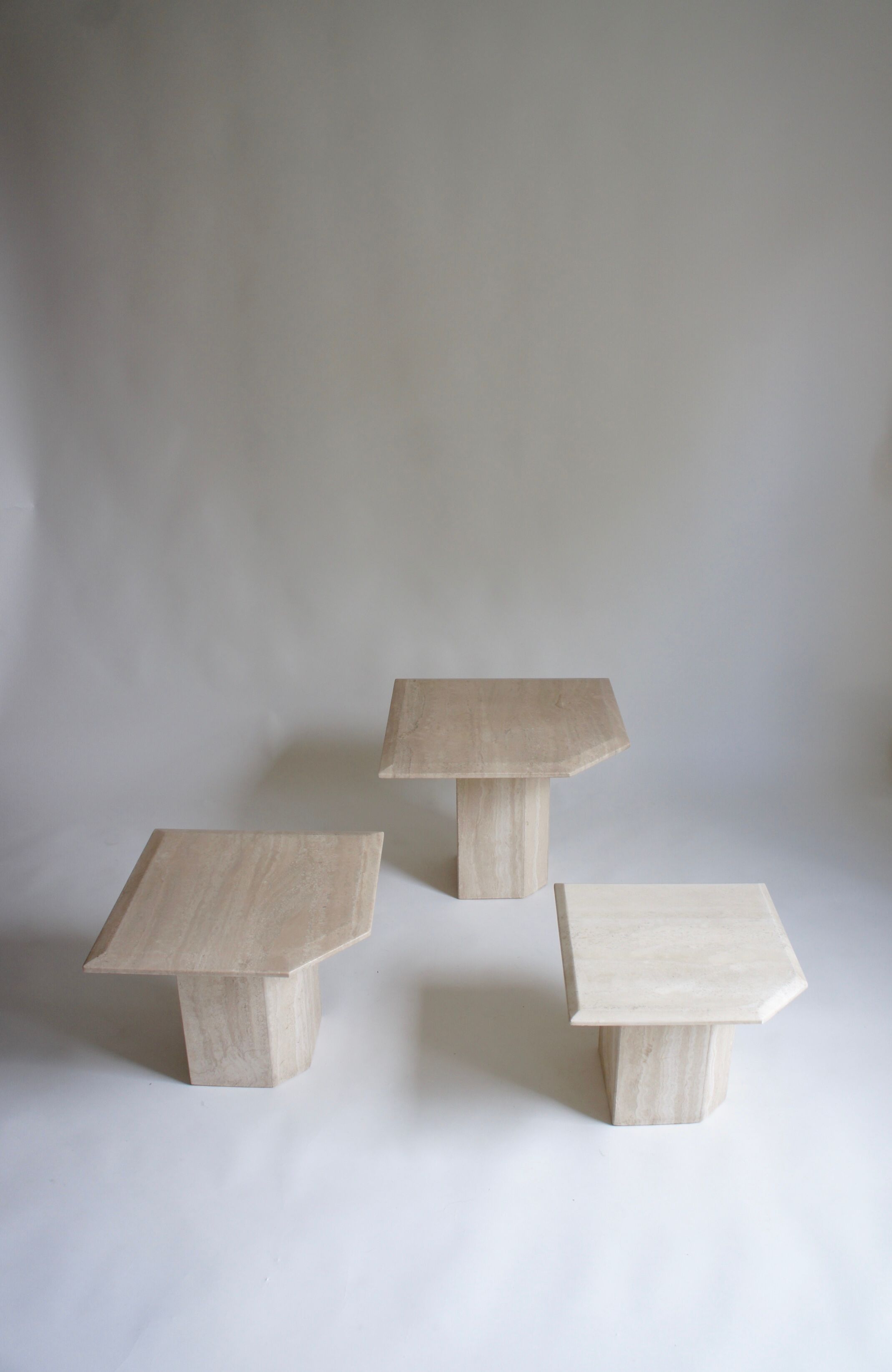 Italian travertine table set