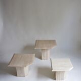 Italian travertine table set