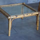 Lot de dix-huit tables basses rotin 1950